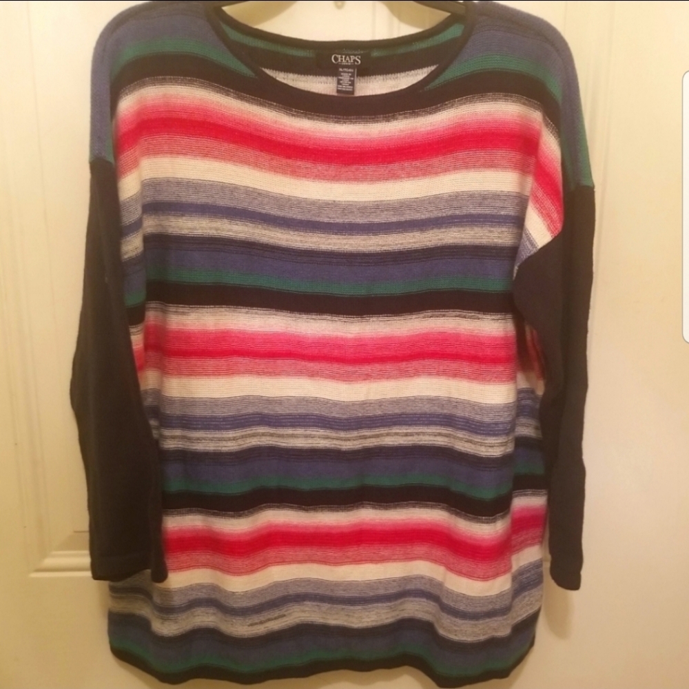 Chaps Women's Striped Sweater Size XL